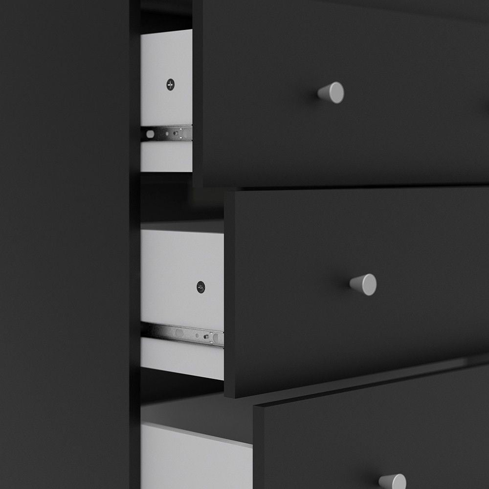 Black Chest of 5 Drawers