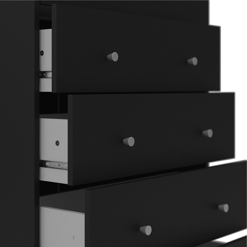 Black Chest of 5 Drawers