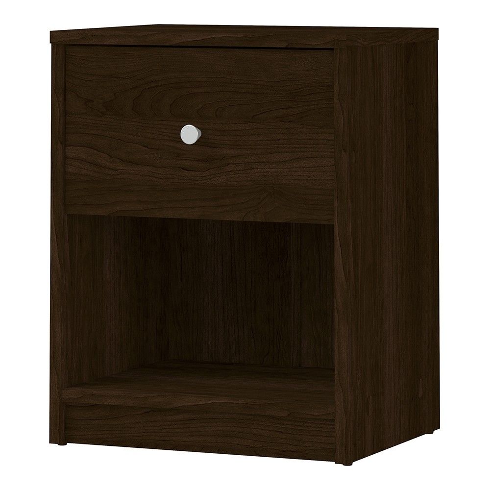 Bedside 1 Drawer in Dark Walnut