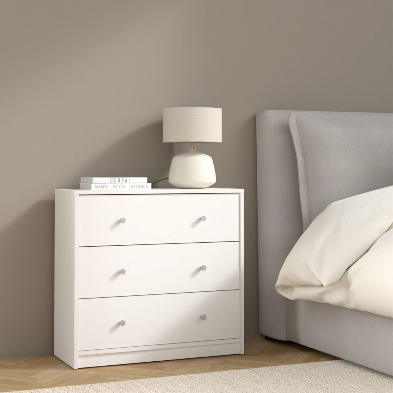 Chest of 3 Drawers in White