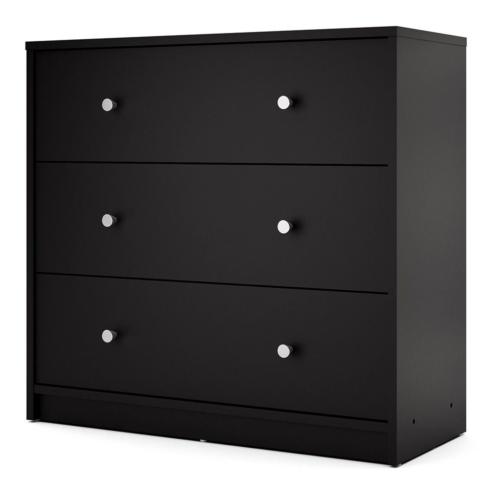 Chest of 3 Drawers in Black