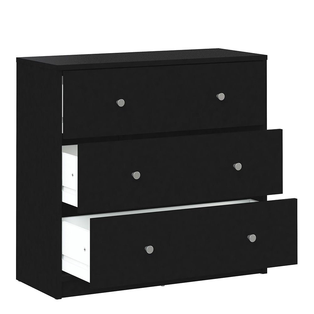 Chest of 3 Drawers in Black