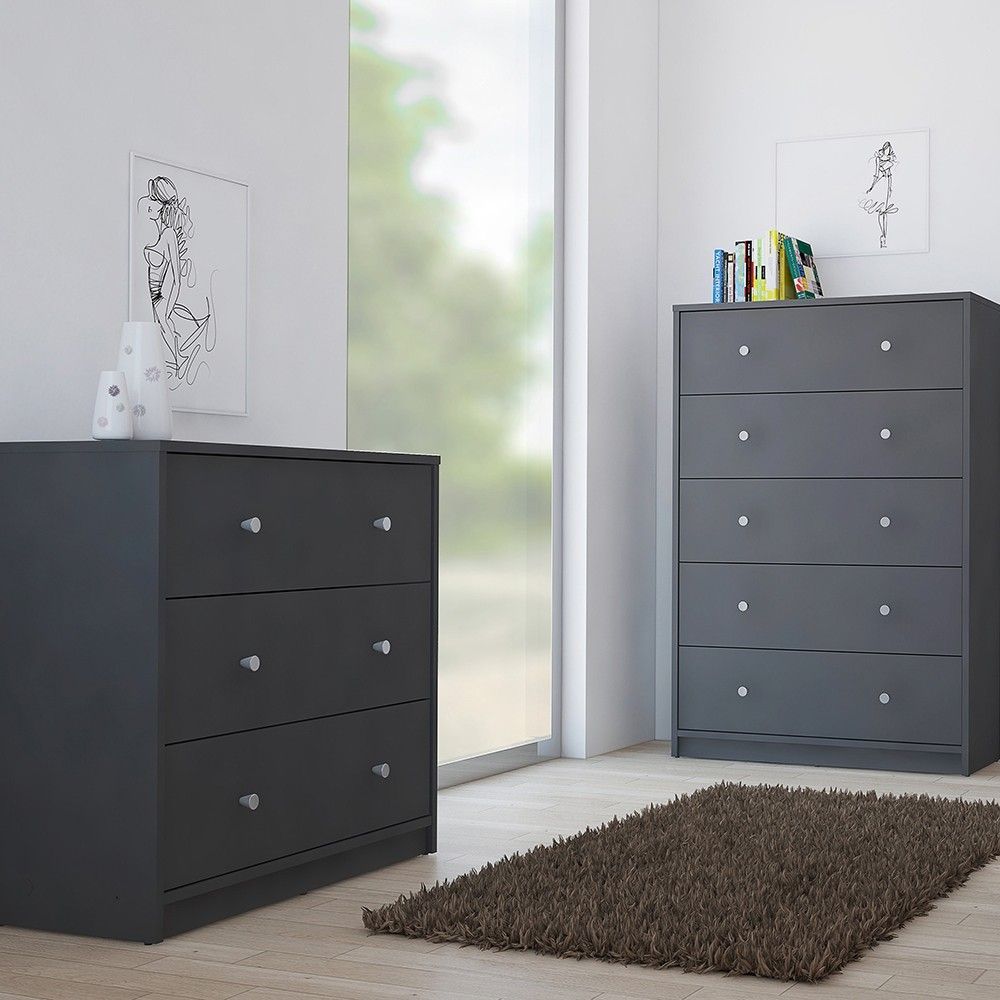 Chest of 3 Drawers in Grey