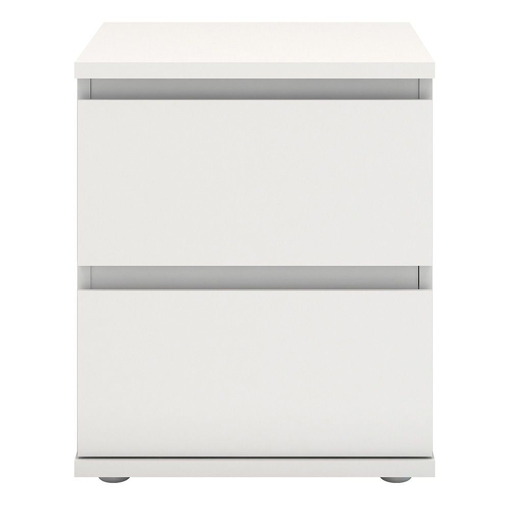 Nova Bedside 2 Drawer in White