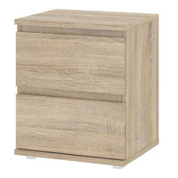 Thumbnail for Nova Bedside 2 Drawer in Oak