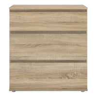 Thumbnail for Light Oak Chest of 3 Drawers Handle Free