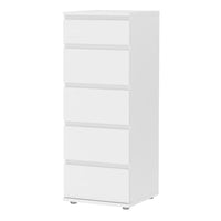 Thumbnail for White Slim Narrow 5 Drawer Chest