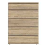 Thumbnail for Traditional Wide Oak 5 Drawer Chest With Recessed Handles