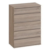 Thumbnail for Dark Oak Simple Chest of 5 Drawers