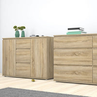 Thumbnail for Light Oak Wide 2 Door 3 Drawer Sideboard