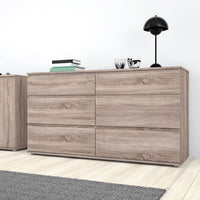 Thumbnail for Dark Oak Wood Chest of 6 Drawers 153cm Wide Traditional Style