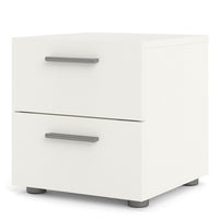 Thumbnail for Pepe Bedside 2 Drawers in White Woodgrain