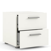 Thumbnail for Pepe Bedside 2 Drawers in White Woodgrain