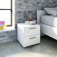 Thumbnail for Pepe Bedside 2 Drawers in White