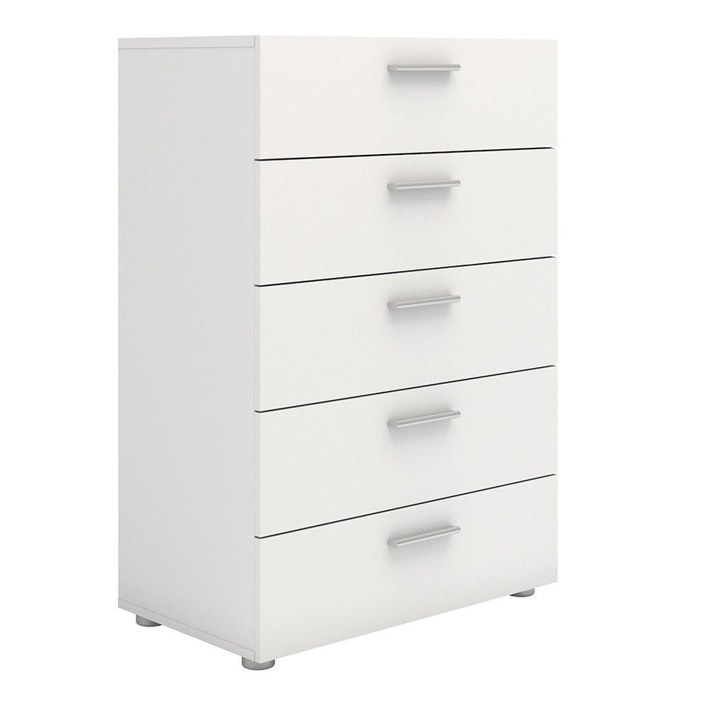 White Effect Chest of 5 Drawers 102cm x 70cm