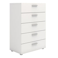 Thumbnail for White Effect Chest of 5 Drawers 102cm x 70cm