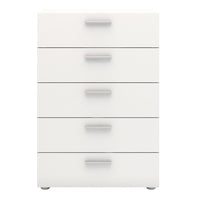 Thumbnail for White Effect Chest of 5 Drawers 102cm x 70cm