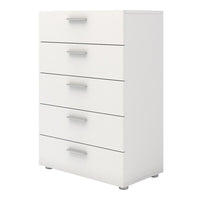 Thumbnail for White Effect Chest of 5 Drawers 102cm x 70cm