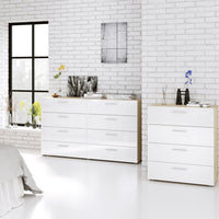 Thumbnail for Oak And White High Gloss 8 Drawer Chest