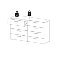 Thumbnail for Pepe Wide Chest of 8 Drawers (4+4) in Black