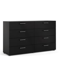 Thumbnail for Pepe Wide Chest of 8 Drawers (4+4) in Black