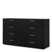 Thumbnail for Pepe Wide Chest of 8 Drawers (4+4) in Black