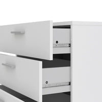 Thumbnail for Wide White 4 Drawer Chest With Metal Handles