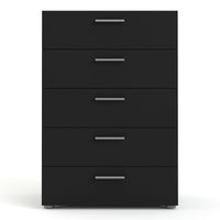 Thumbnail for Pepe Chest of 5 Drawers in Black