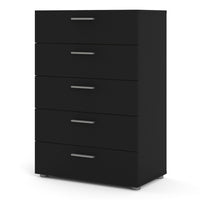 Thumbnail for Pepe Chest of 5 Drawers in Black