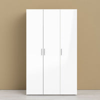 Thumbnail for Pepe Wardrobe with 3 doors in Oak with White High Gloss