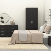 Thumbnail for Pepe Package Bedside 2 Drawers + Chest of 4 Drawers + Wardrobe with 2 doors in Black