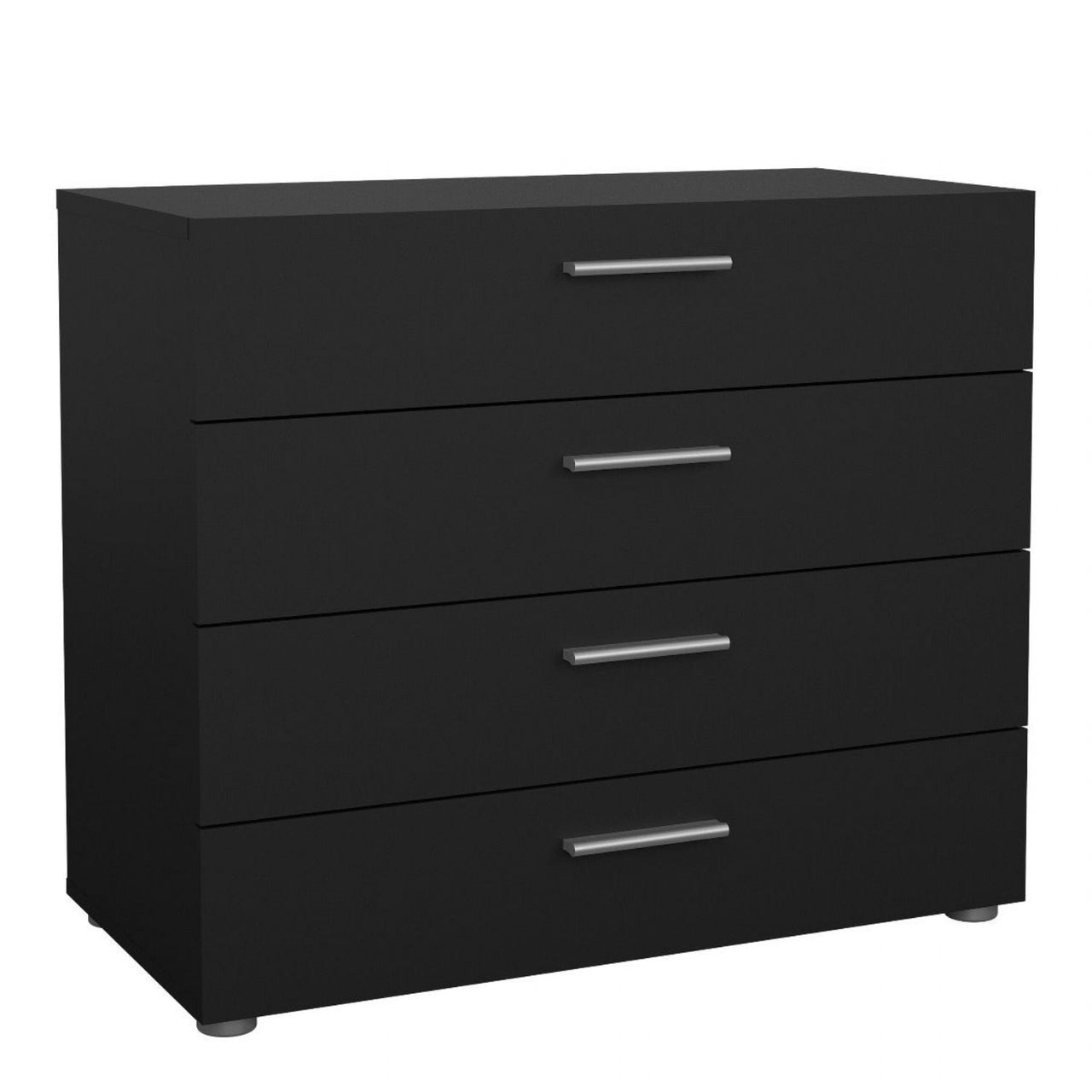 Pepe Package Bedside 2 Drawers + Chest of 4 Drawers + Wardrobe with 2 doors in Black