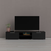 Thumbnail for Match TV Unit 2 Drawers 2 Shelf in Black