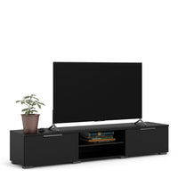 Thumbnail for Match TV Unit 2 Drawers 2 Shelf in Black