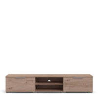 Thumbnail for Match TV Unit 2 Drawers 2 Shelf in Jackson Hickory Oak