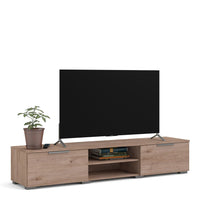 Thumbnail for Match TV Unit 2 Drawers 2 Shelf in Jackson Hickory Oak