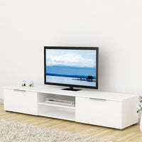 Thumbnail for White High Gloss Low Wide 2 Drawer TV Media Unit 33.1 x 172.7cm