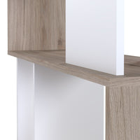 Thumbnail for Maze Open Bookcase 4 Shelves in Jackson Hickory Oak and White