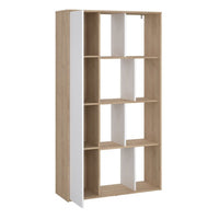 Thumbnail for Maze Bookcase with 1 Door in Jackson Hickory and White High Gloss