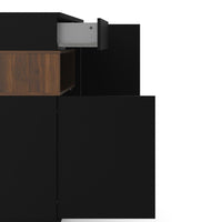 Thumbnail for Classic Black And Walnut 2 Door 1 Drawer Sideboard