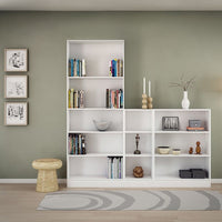 Thumbnail for Basic Low Narrow Bookcase (2 Shelves) in White