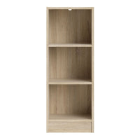 Thumbnail for Basic Low Narrow Bookcase (2 Shelves) in Oak