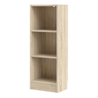 Thumbnail for Basic Low Narrow Bookcase (2 Shelves) in Oak