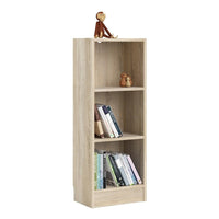 Thumbnail for Basic Low Narrow Bookcase (2 Shelves) in Oak