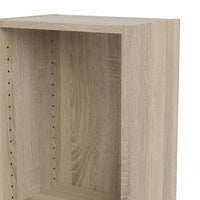 Thumbnail for Basic Tall Narrow Oak Finish 4 Shelf Open Bookcase