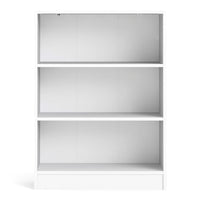 Thumbnail for Basic Low Wide Bookcase (2 Shelves) in White