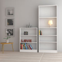 Thumbnail for Basic Low Wide Bookcase (2 Shelves) in White