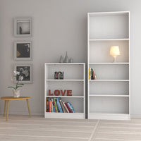 Thumbnail for Basic Low Wide Bookcase (2 Shelves) in White