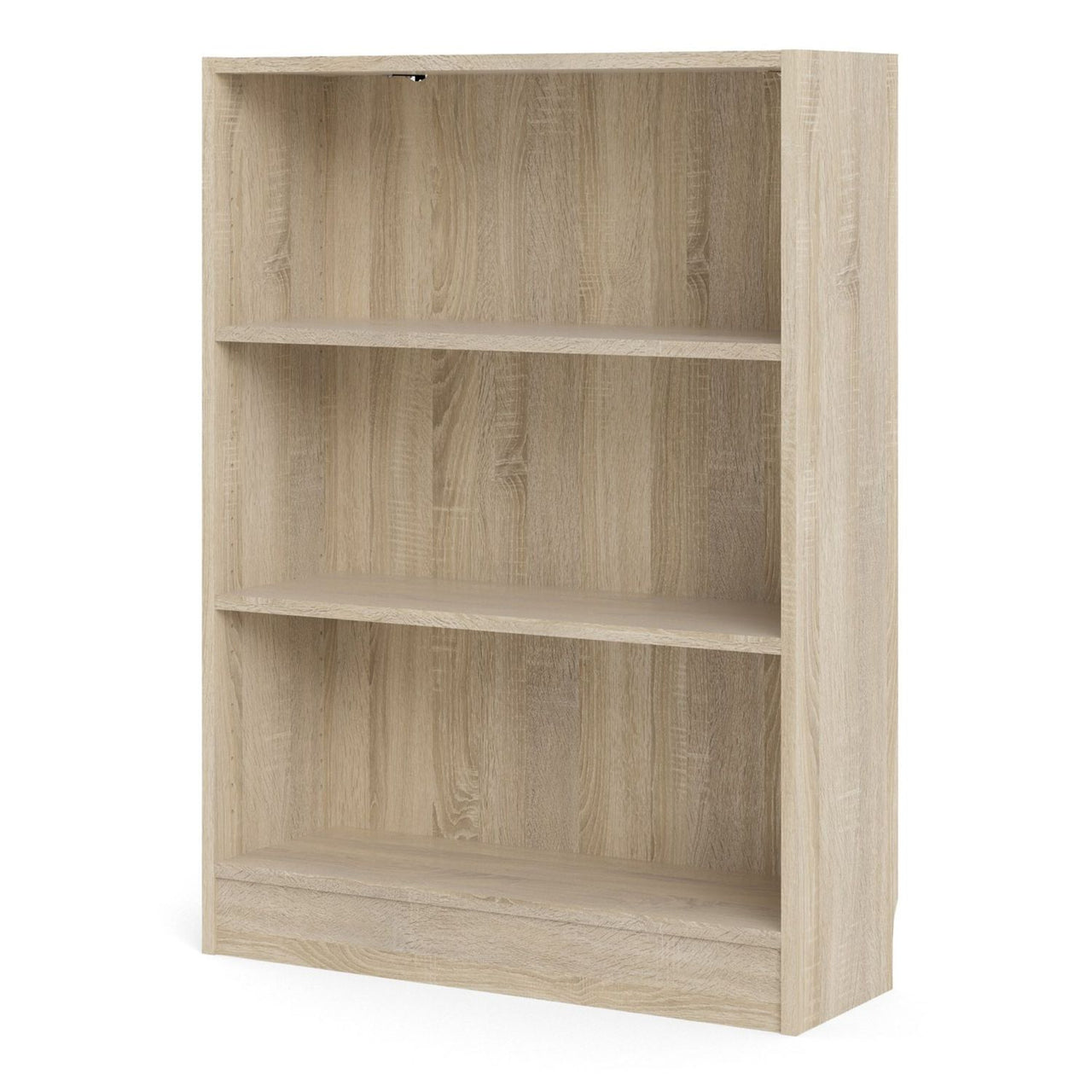 Basic Low Wide Bookcase (2 Shelves) in Oak