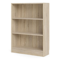 Thumbnail for Basic Low Wide Bookcase (2 Shelves) in Oak